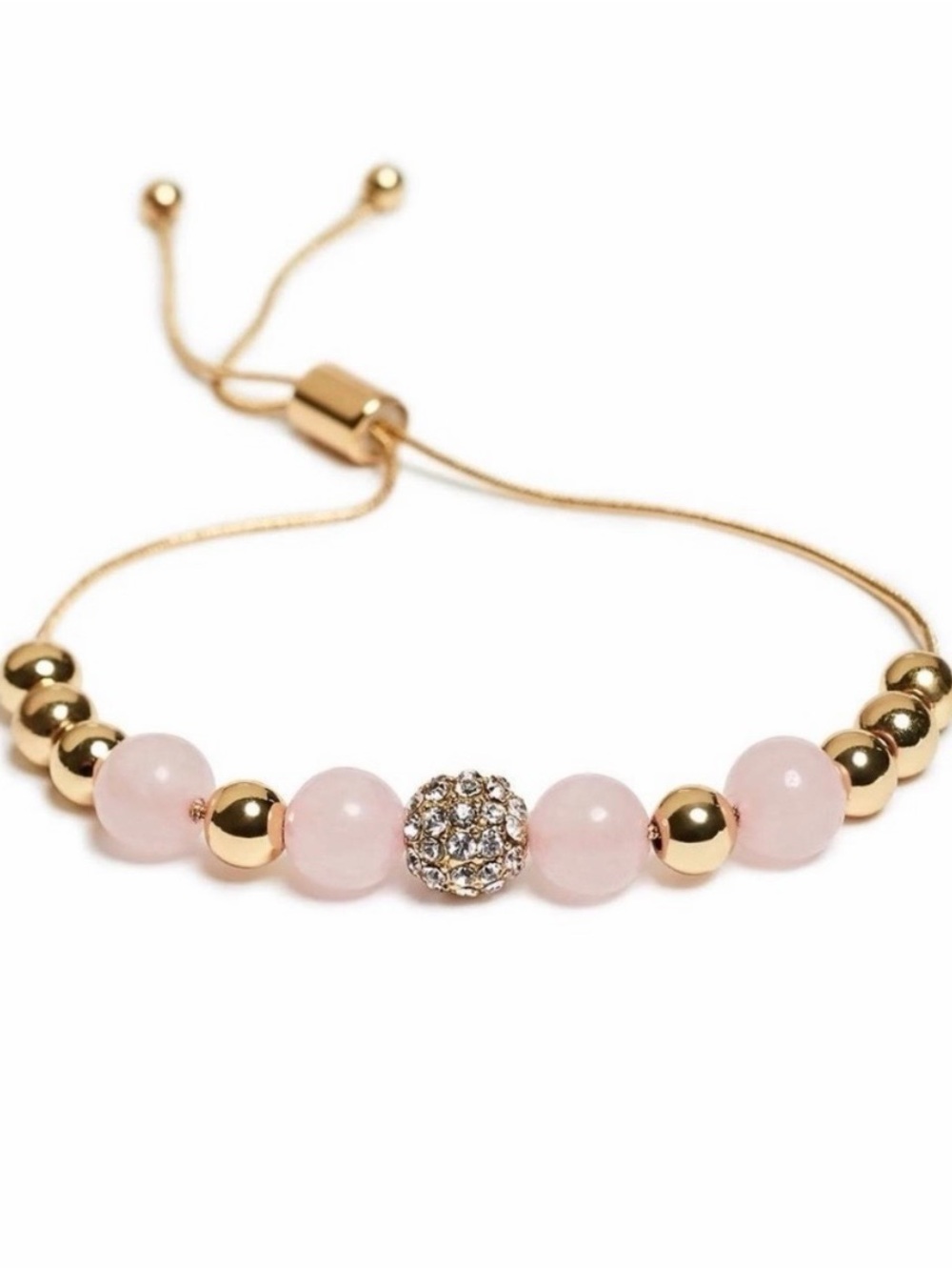 GUESS - Stardust pink & gold beaded bracelet